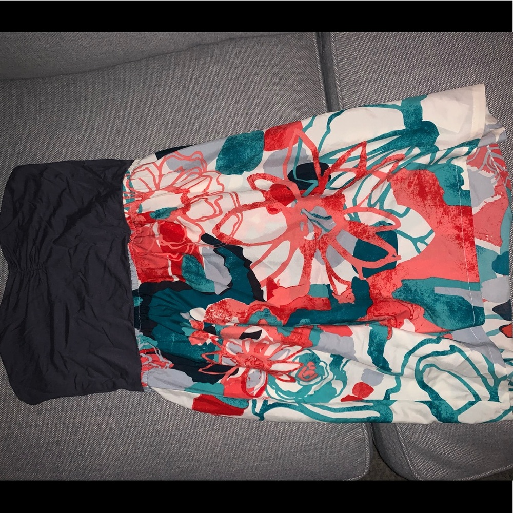 Strapless Roxy floral dress